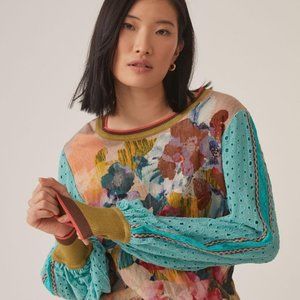 Bl-nk Contrast Eyelet Pullover